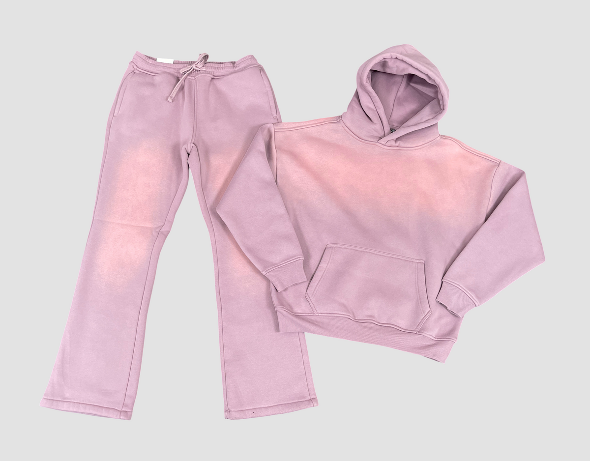 Sundried Oversized Fleece Set - Sage Pink