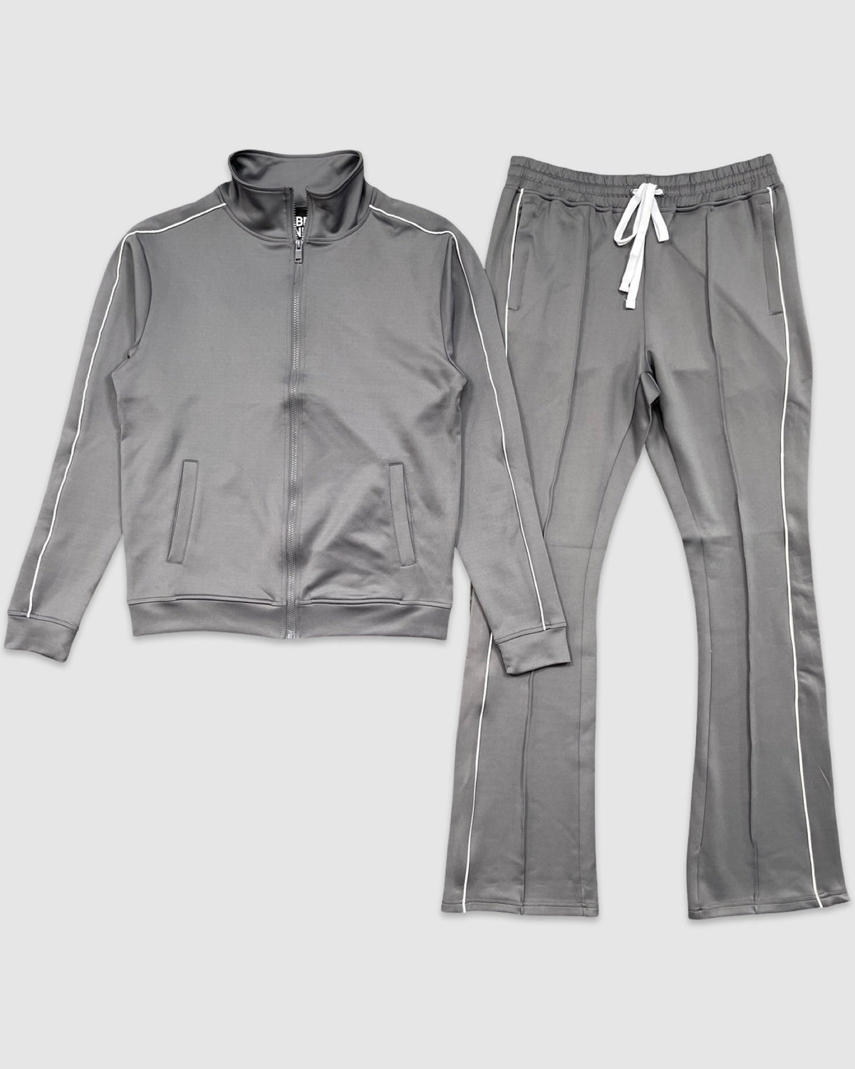 Piping Track Suit - Grey