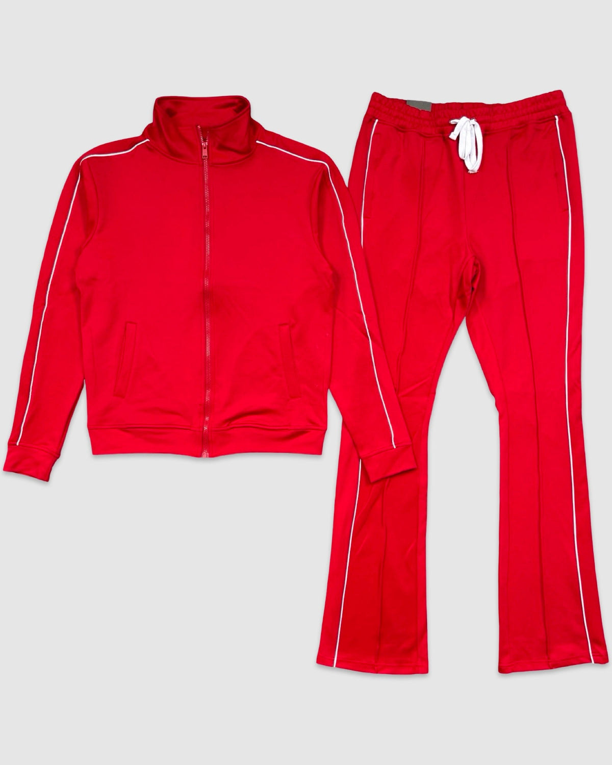 Piping Track Suit - Red
