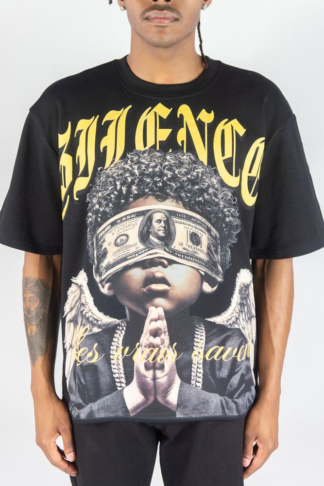 Silence Graphic Tee - Black