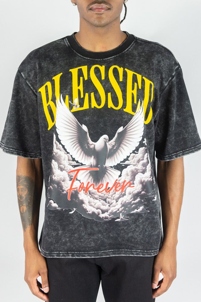Blessed Forever Graphic Tee - Black