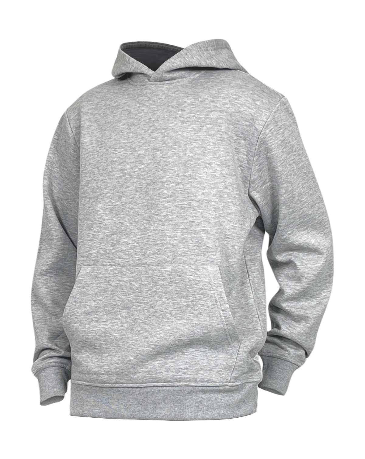 Solid Pullover Fleece Hoody - Lt Gray