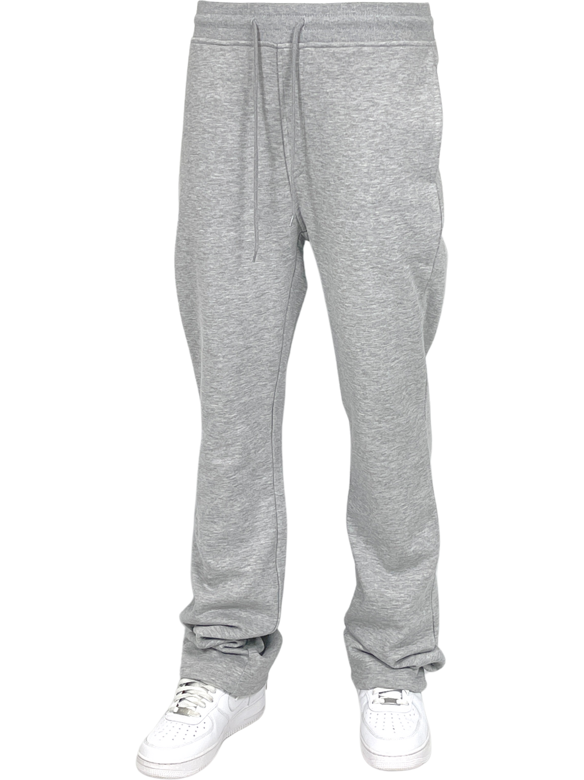 Solid Stack Fleece Pants - Lt Gray