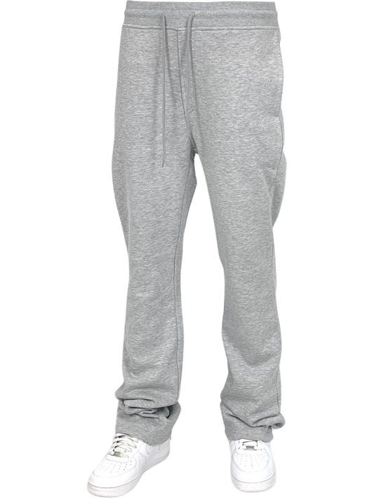 Solid Stack Fleece Pants - Lt Gray