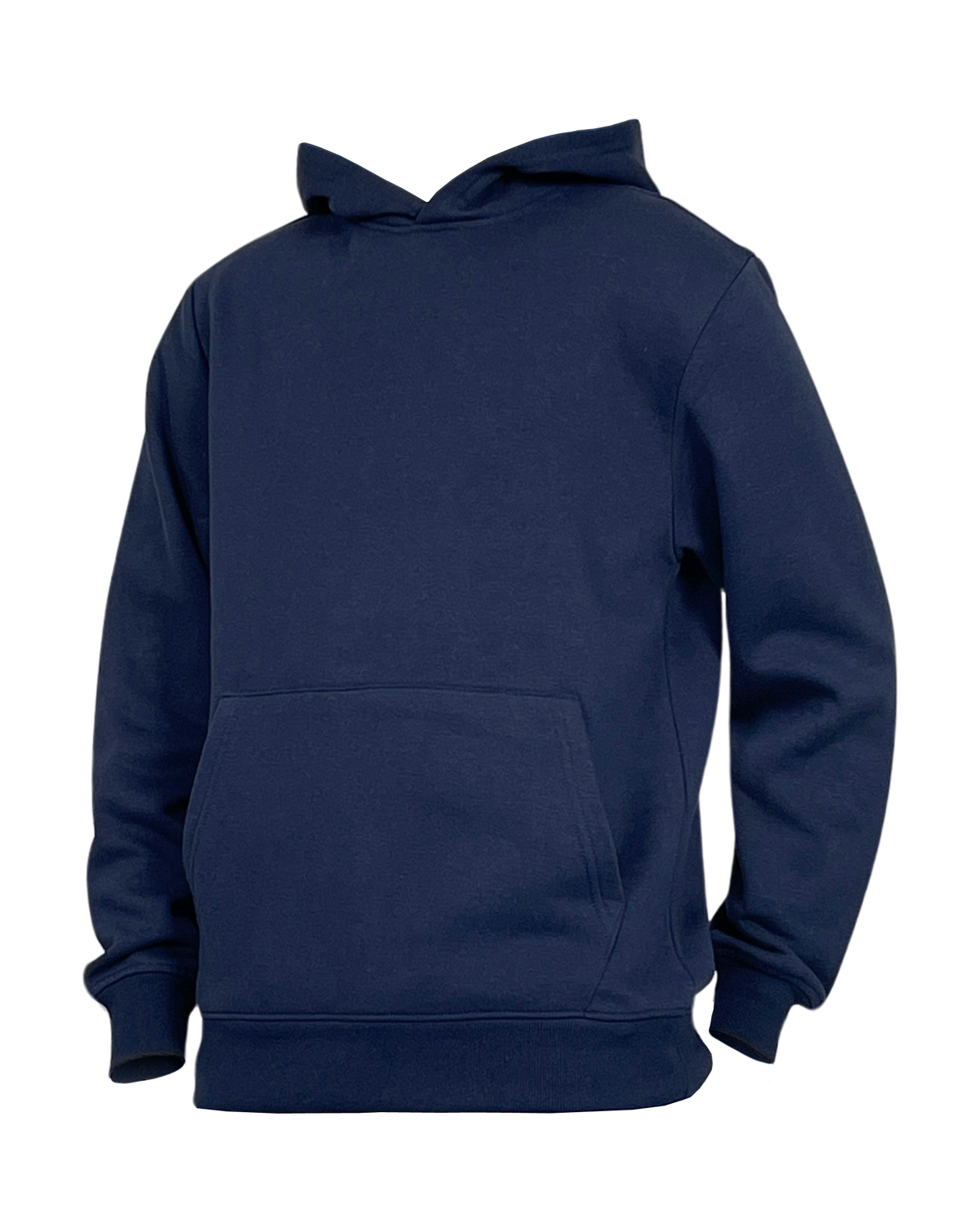 Solid Pullover Fleece Hoody - Navy