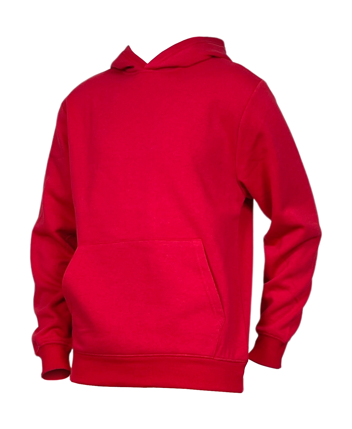 Solid Pullover Fleece Hoody - Red
