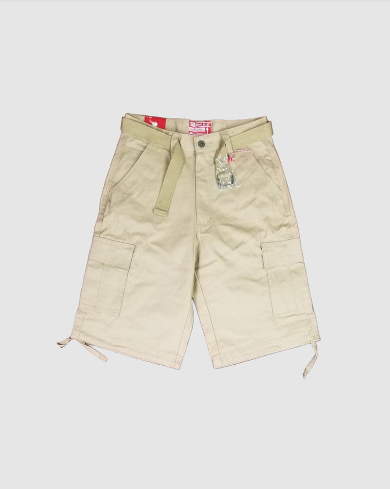 Belted Cargo Shorts - Khaki