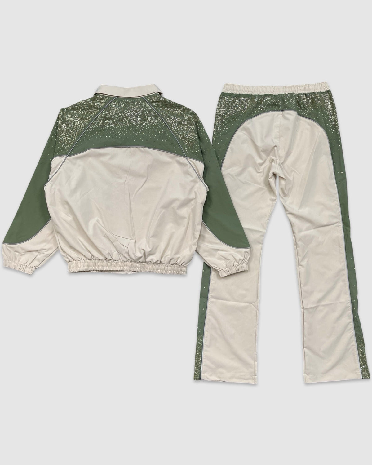 Rhinestone Nylon Tracksuit