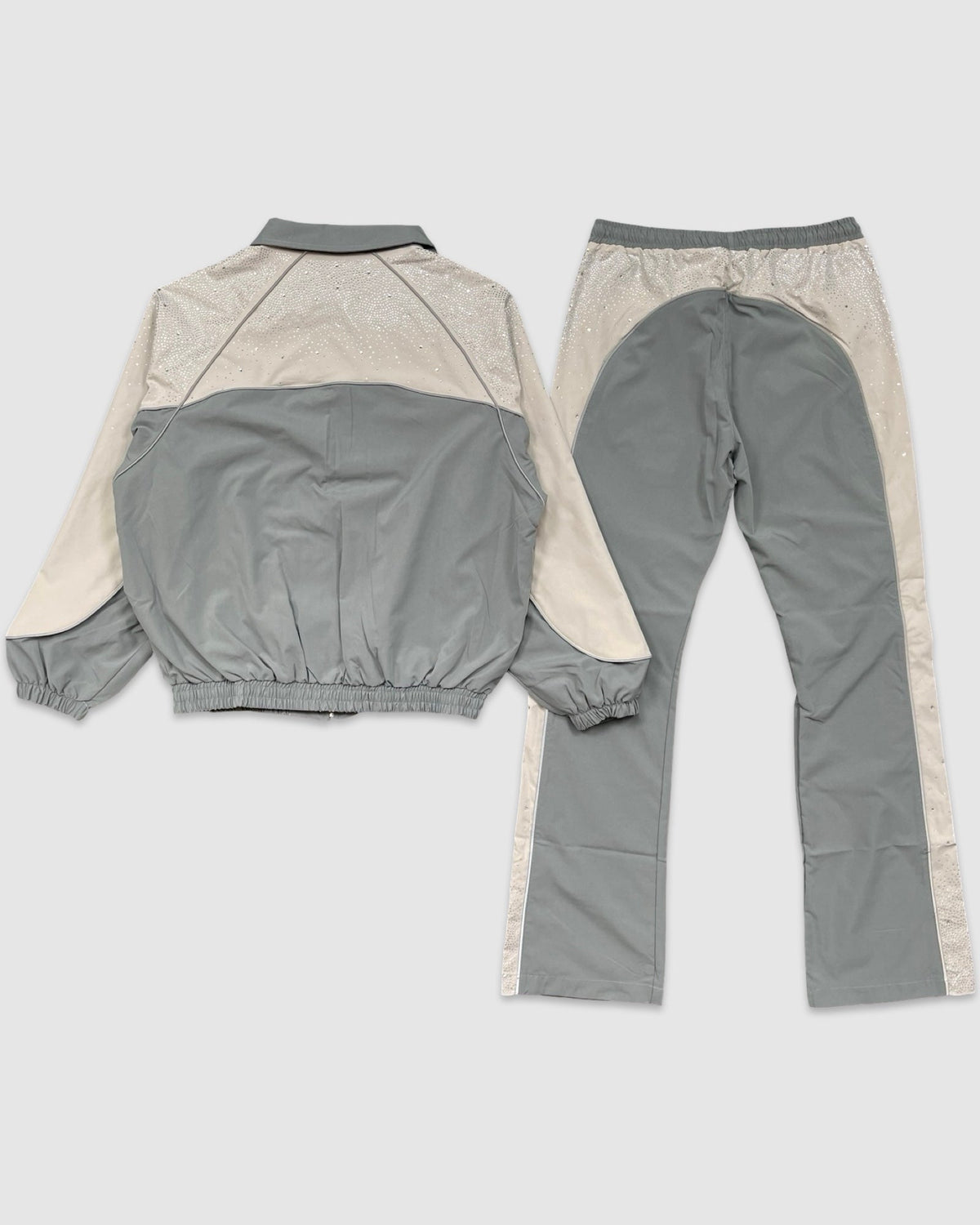 Rhinestone Nylon Tracksuit