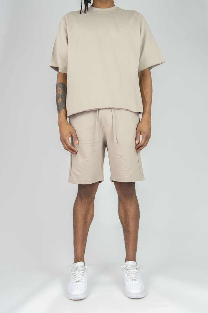Baby Terry Crop Tee Shorts Set