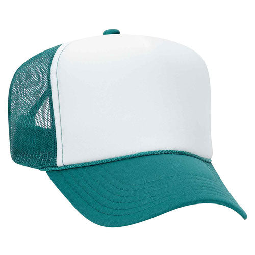 Foam Front Trucker Cap - Jade-White-Jade