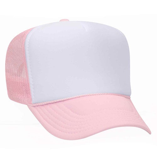 Foam Front Trucker Cap - Pink-White-Pink