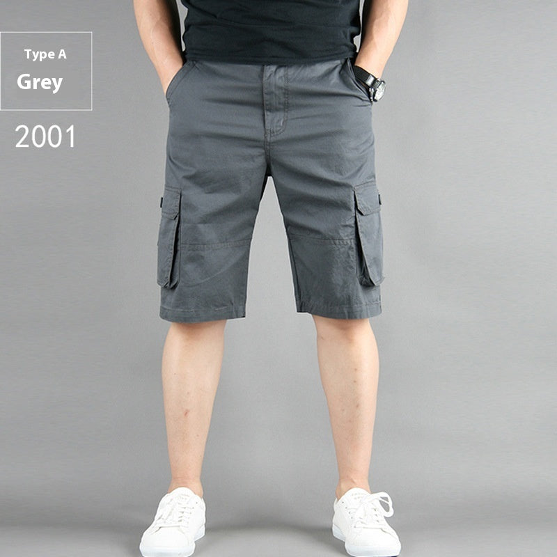 Summer Multi-pocket Workwear Shorts For Men