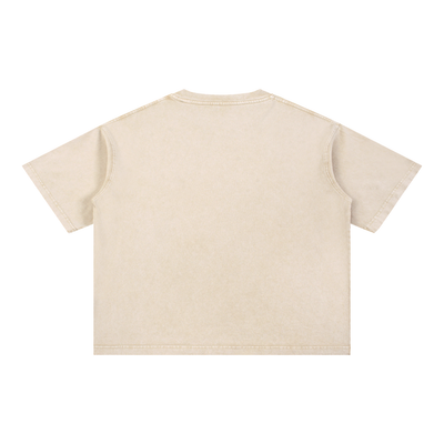 Kings Club Mineral Wash Boxy Cotton T-Shirt detail view