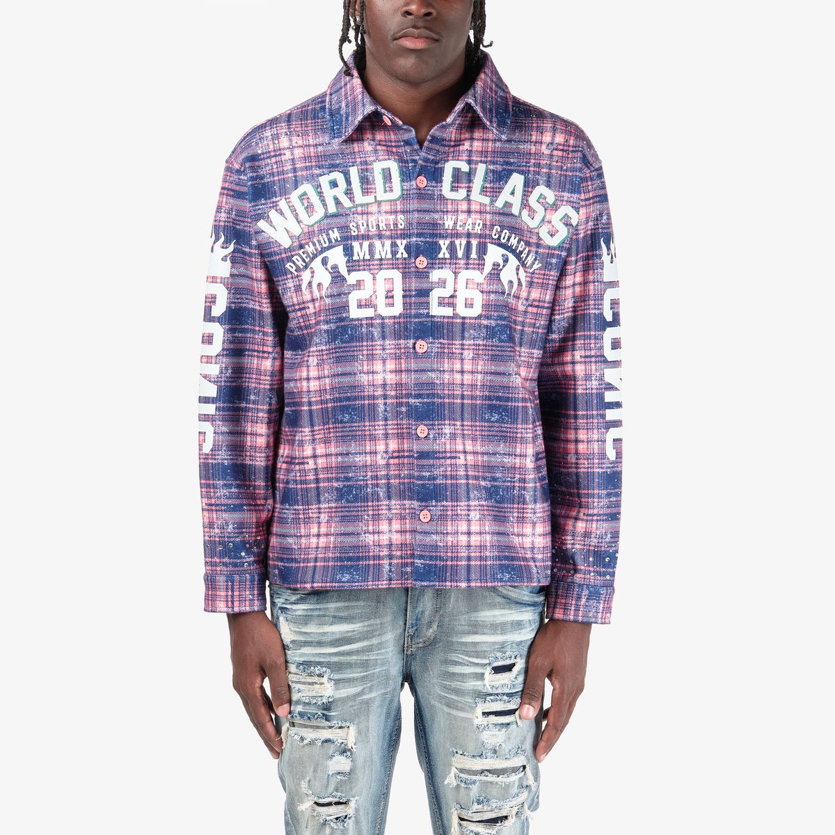 World Class Iconic LS Plaid, enlarged view