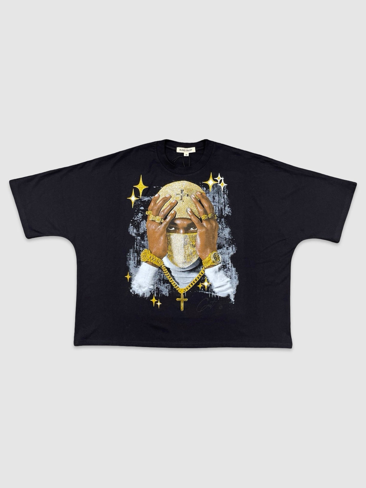 Born To Be A GOAT Crop Tee - Black/Gold