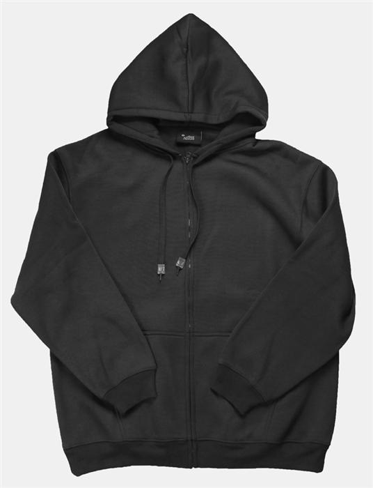 Fleece Zipdown Hoodie - Black