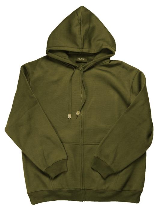 Fleece Zipdown Hoodie - Olive