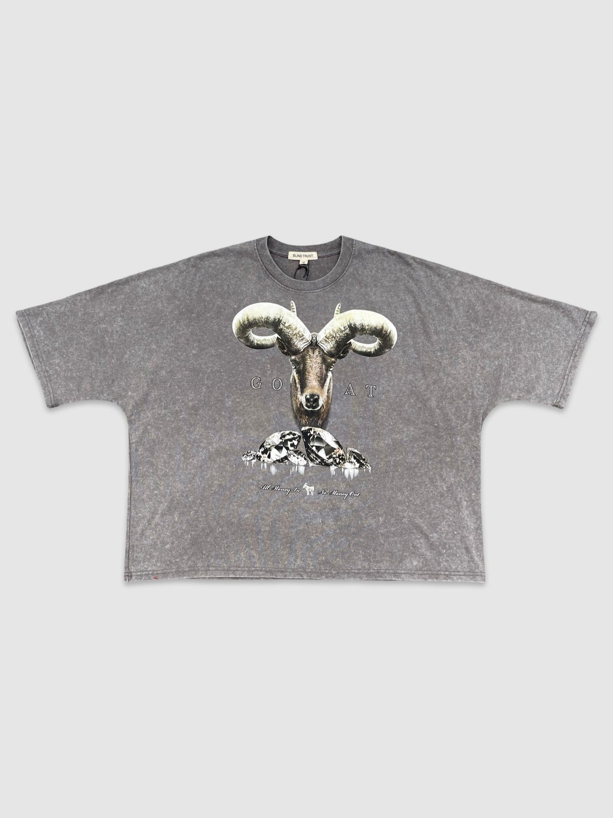 GOAT Crop Tee - Grey Wash