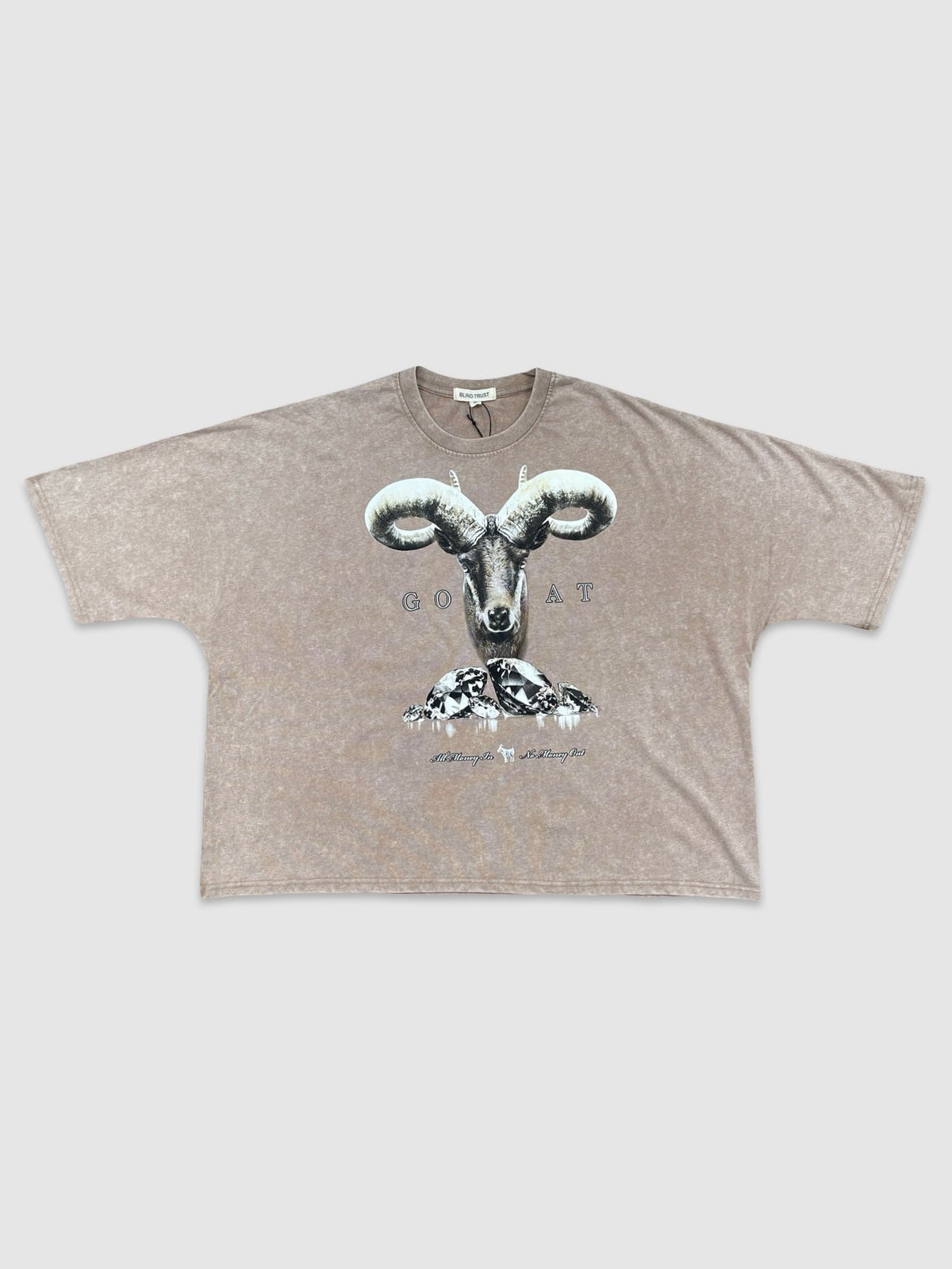 GOAT Crop Tee - Khaki Wash