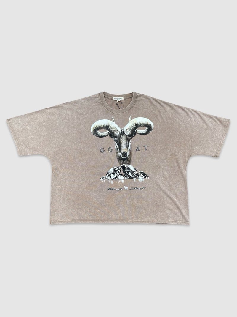 Men's GOAT Head Graphic Washed Crop Tee — alternate view