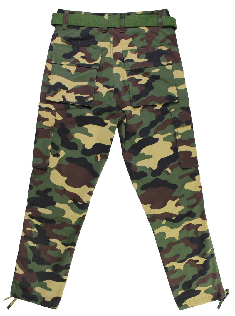 Men's Big & Tall Camo Belted Cargo Pants — alternate view