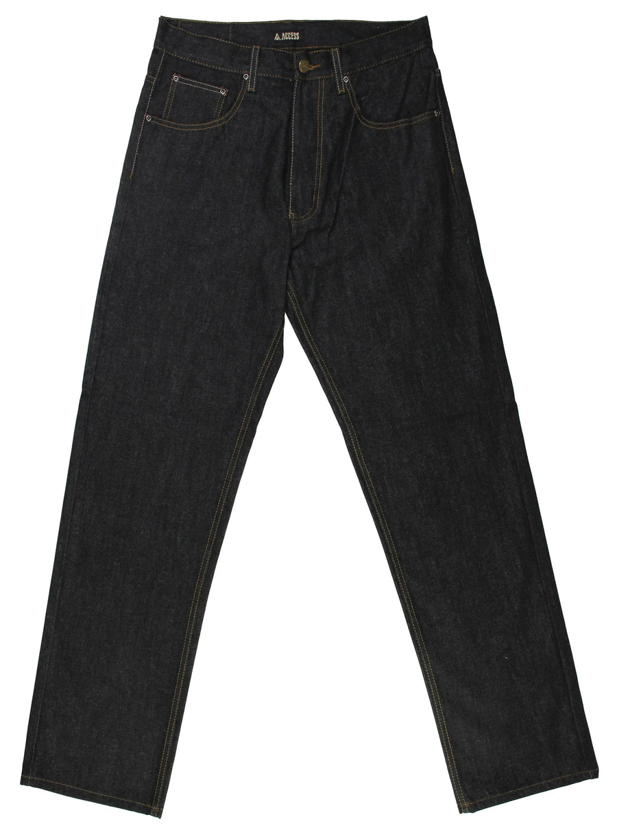Big & Tall Raw Denim Jeans - Raw Black