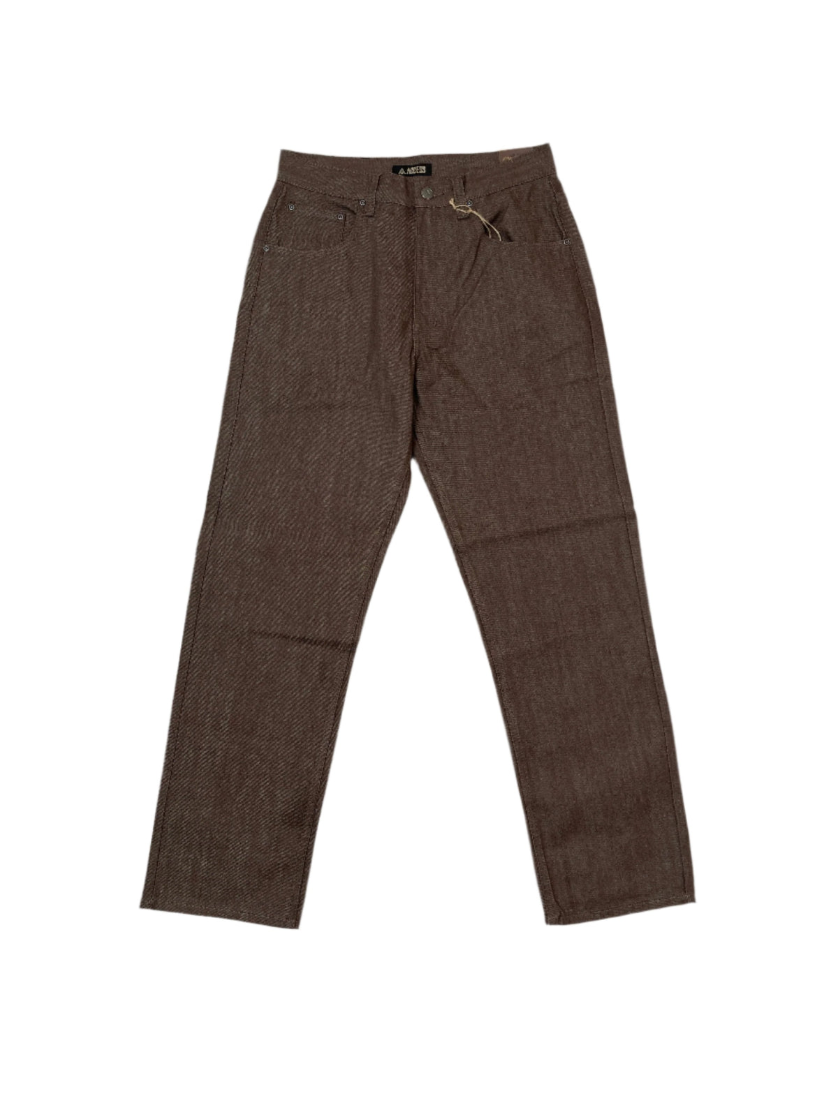 Raw Denim Jeans - C Brown
