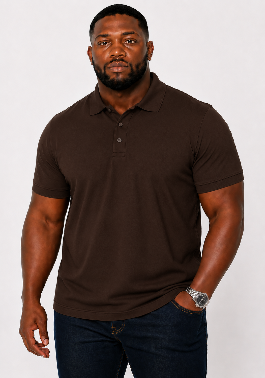 Men's Big & Tall 3-Button Pique Polo Shirt