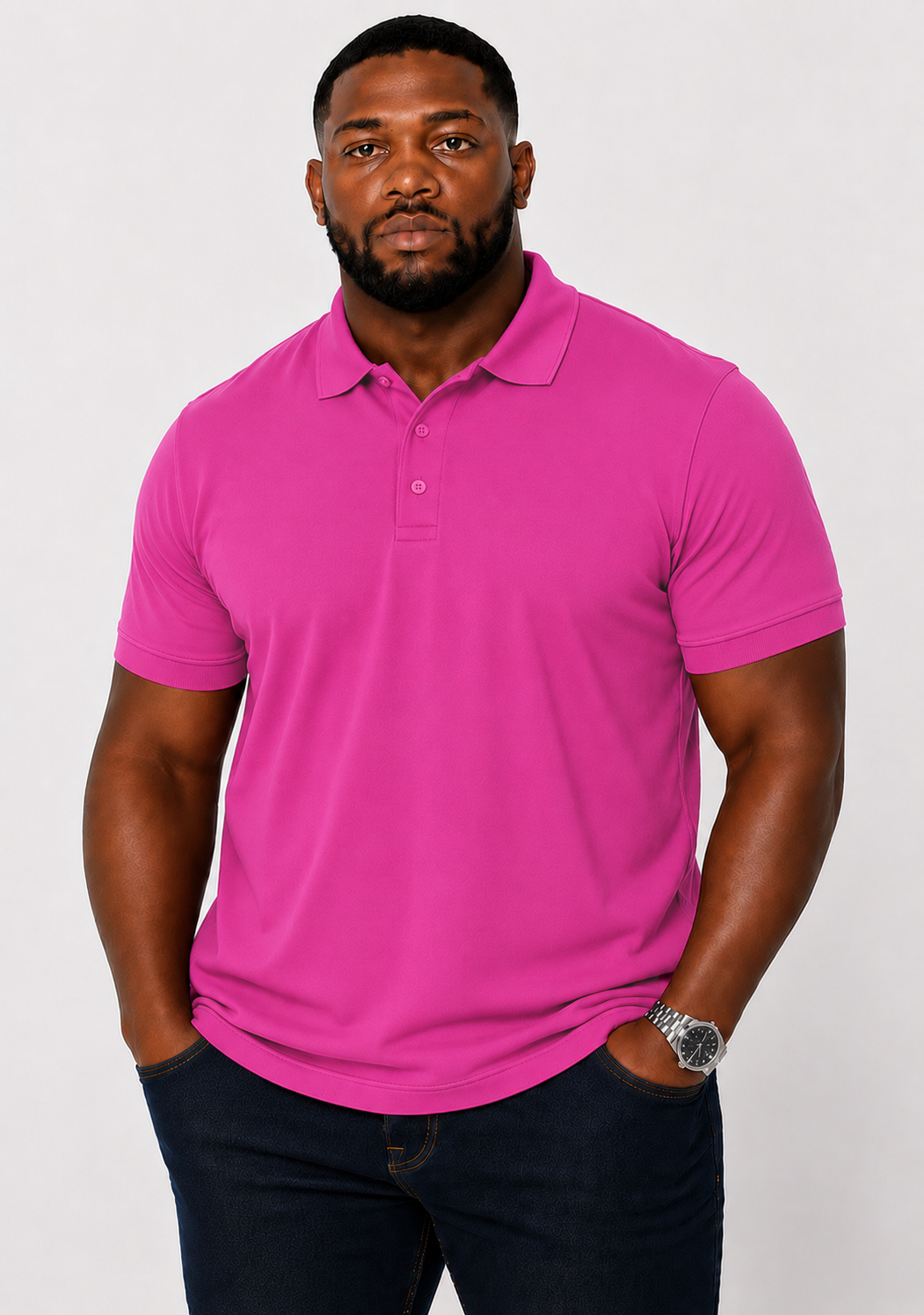 Men's Big & Tall 3-Button Pique Polo Shirt