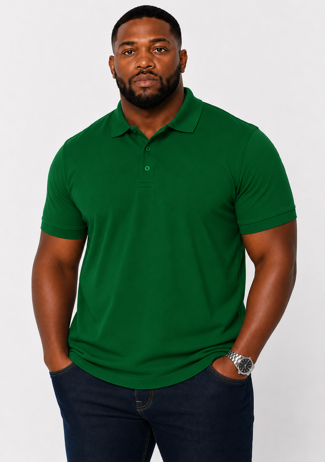 Men's Big & Tall 3-Button Pique Polo Shirt