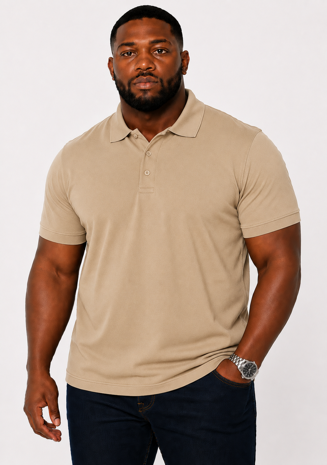 Men's Big & Tall 3-Button Pique Polo Shirt