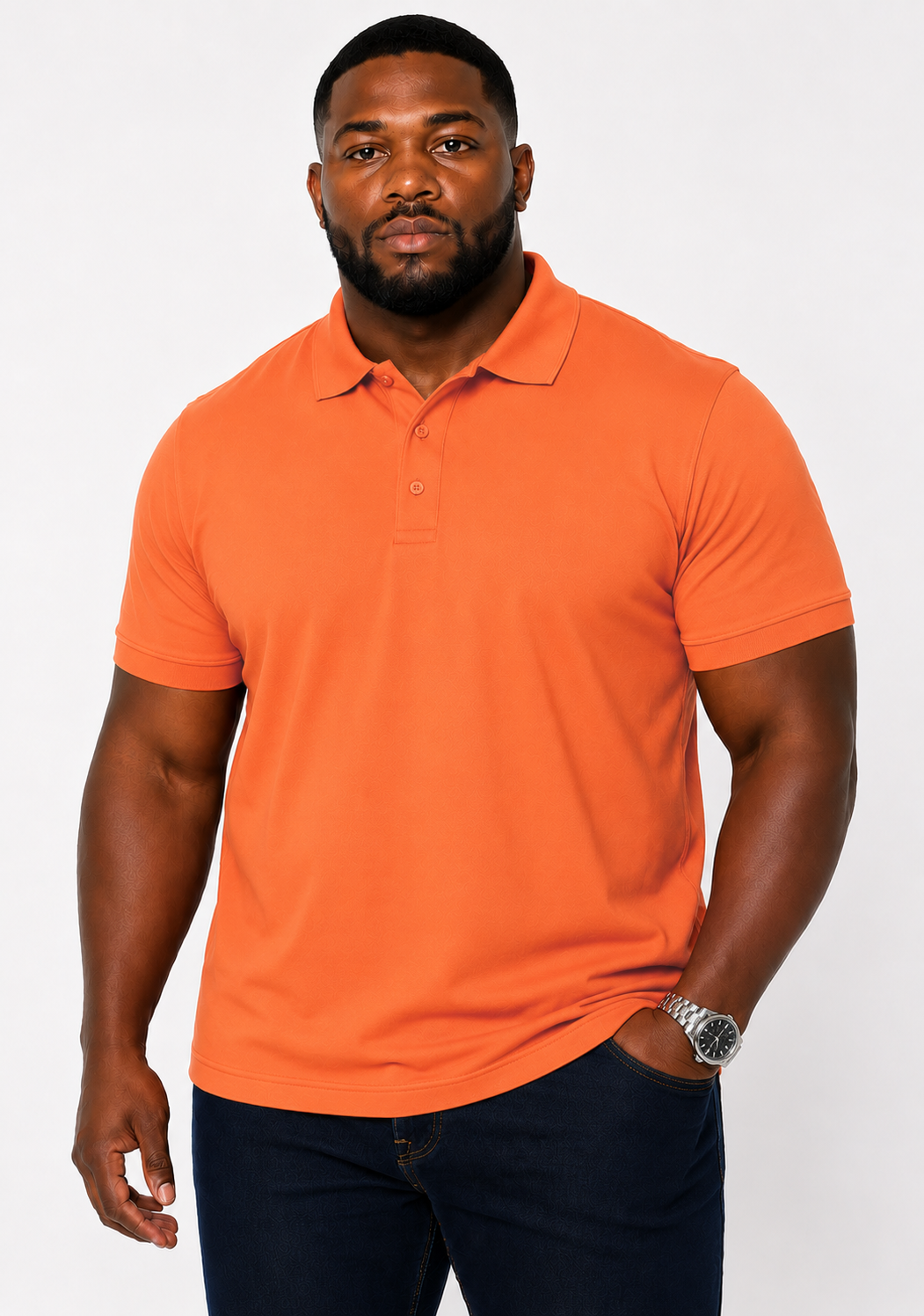 Men's Big & Tall 3-Button Pique Polo Shirt