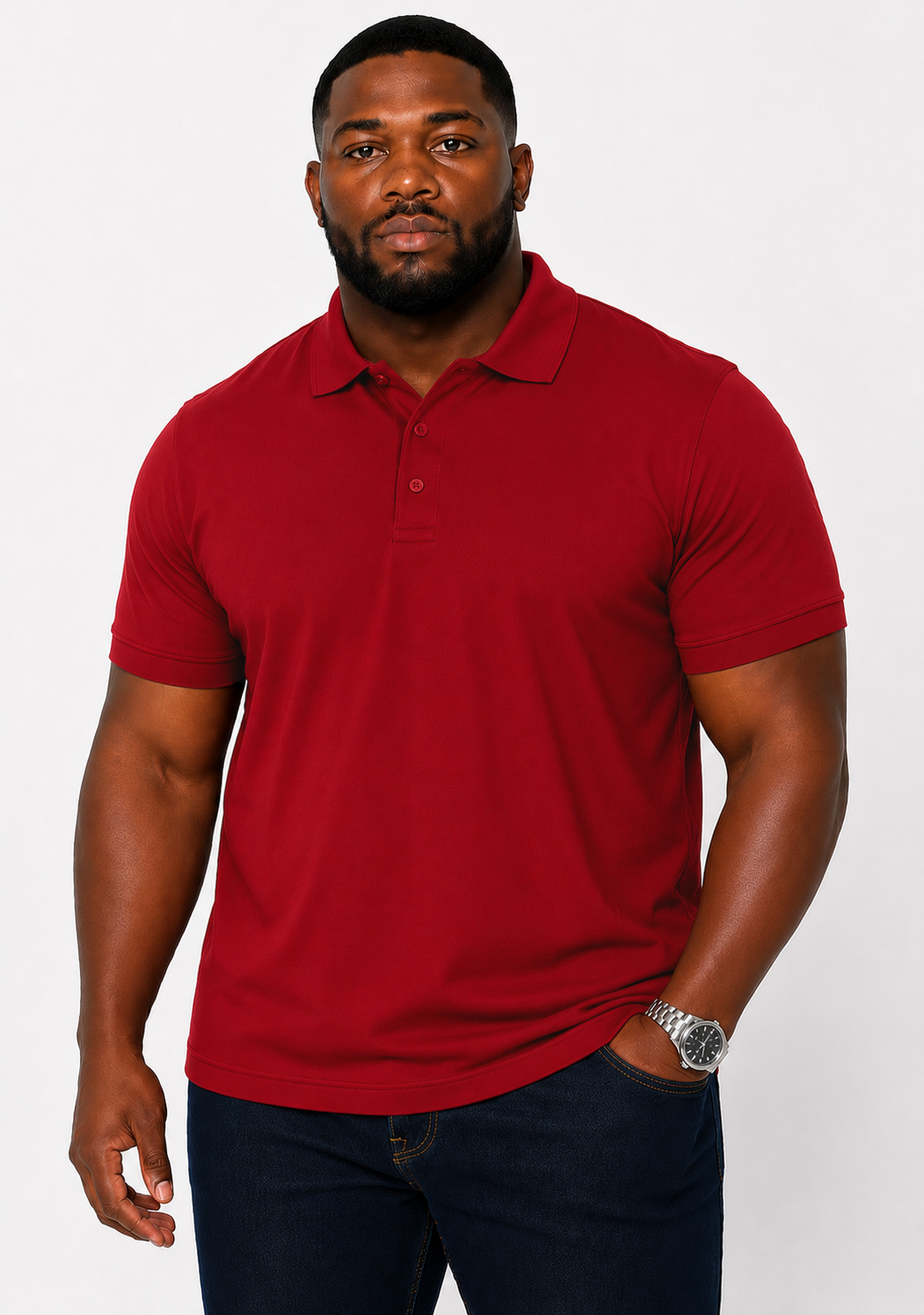 Men's Big & Tall 3-Button Pique Polo Shirt