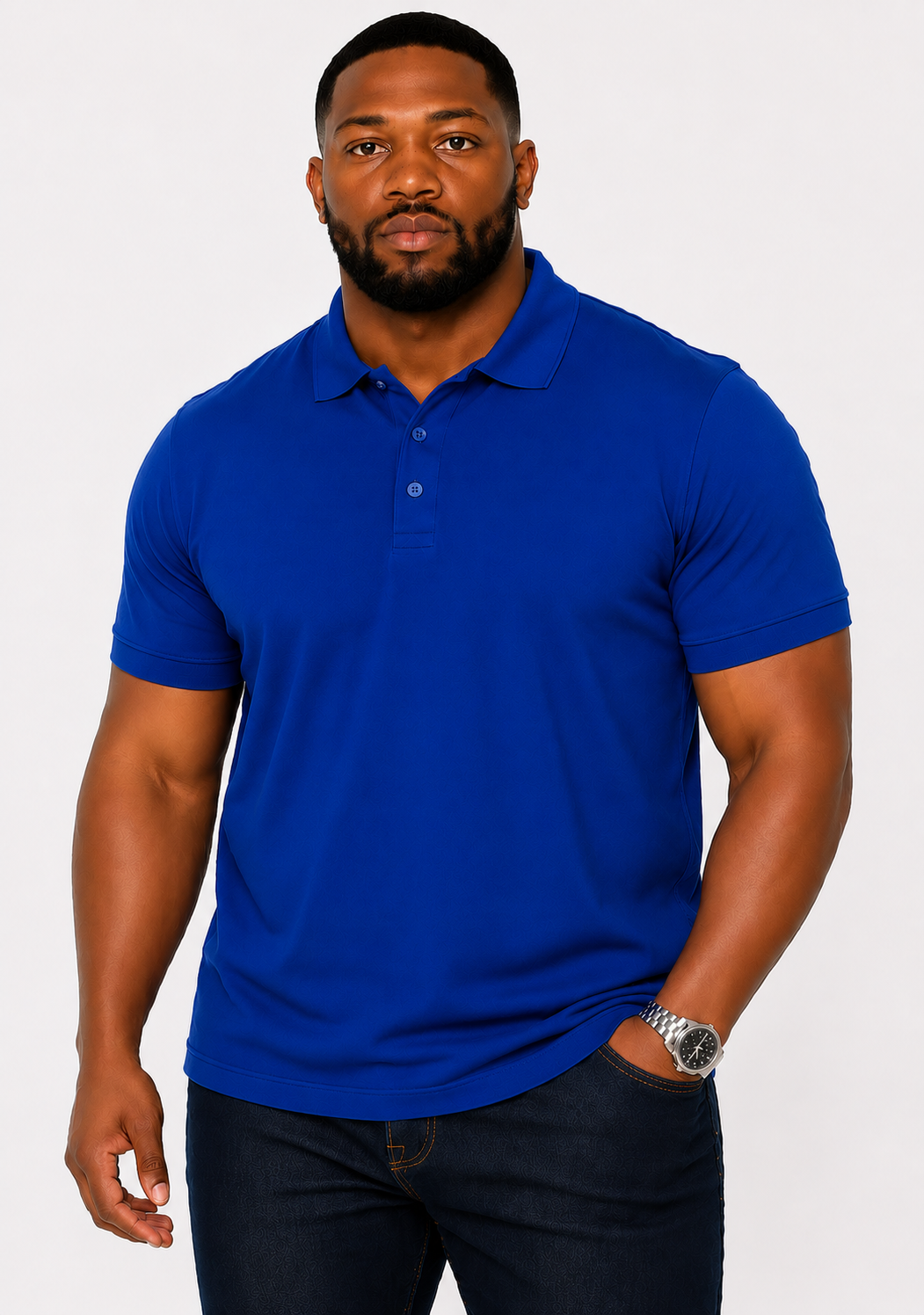 Men's Big & Tall 3-Button Pique Polo Shirt