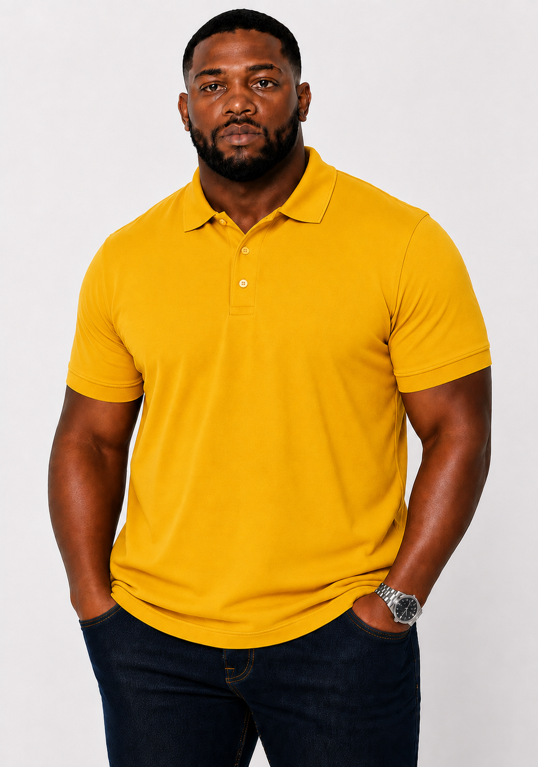 Men's Big & Tall 3-Button Pique Polo Shirt