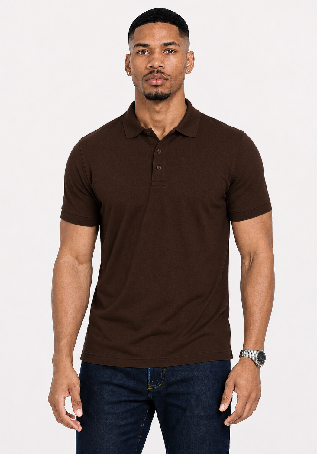 Men's 3-Button Pique Polo Shirt