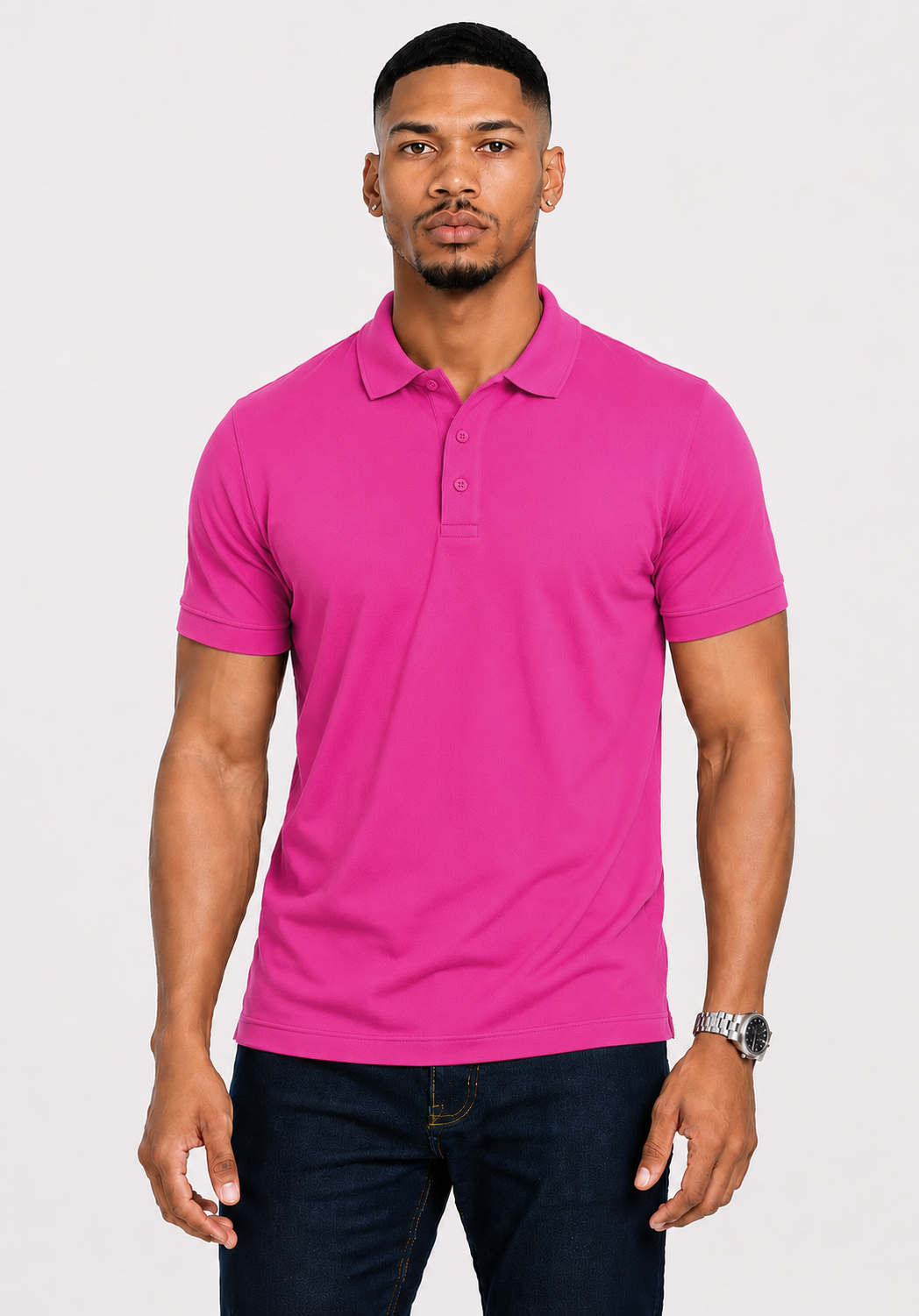 Men's 3-Button Pique Polo Shirt