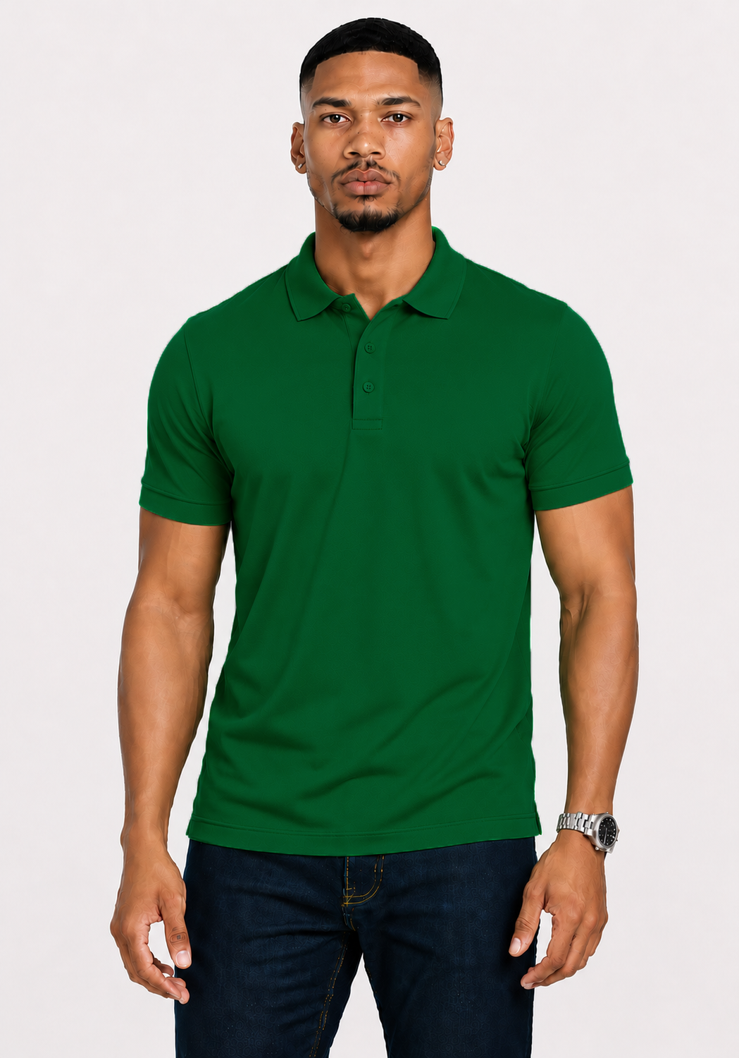 Men's 3-Button Pique Polo Shirt
