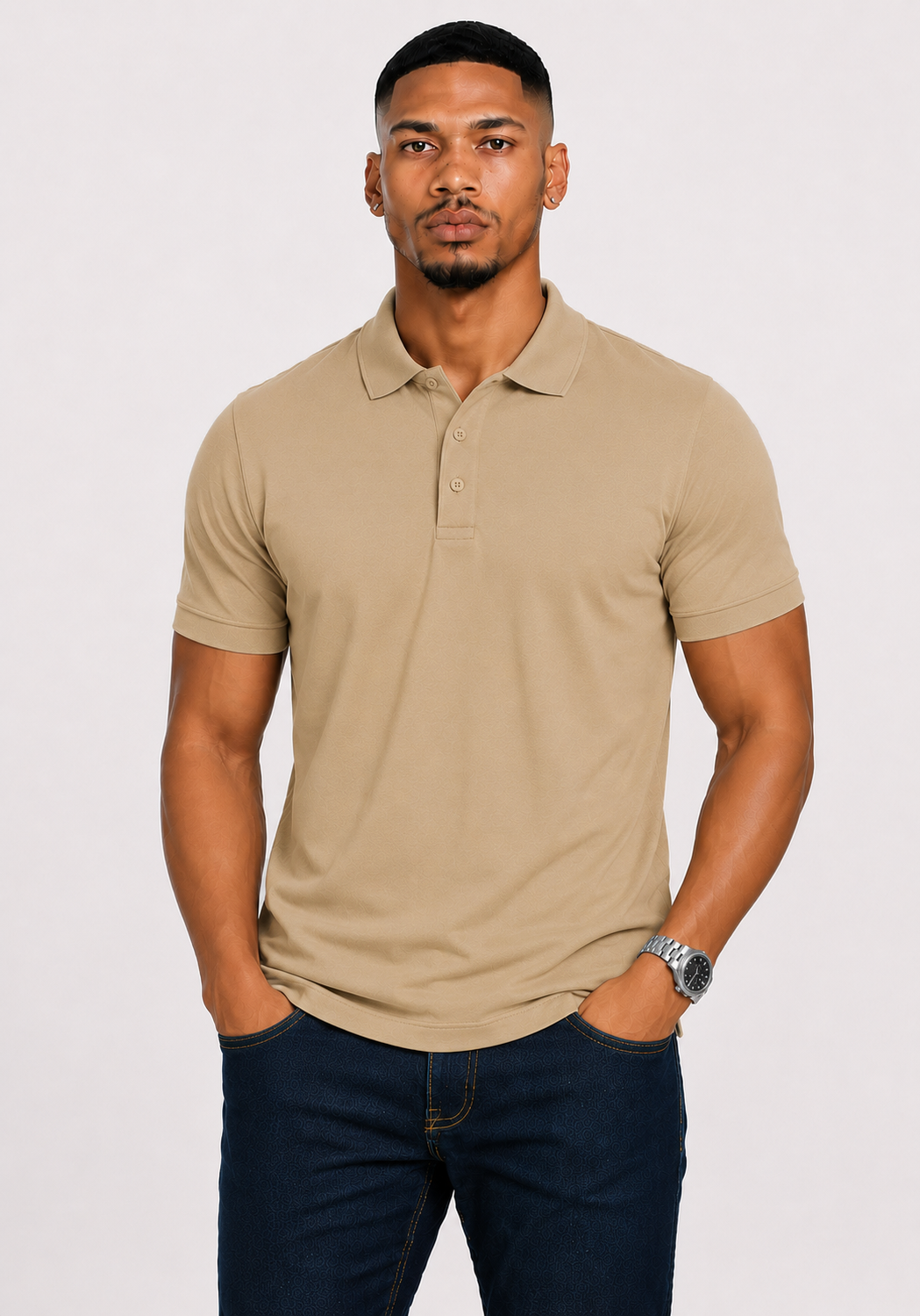 Men's 3-Button Pique Polo Shirt