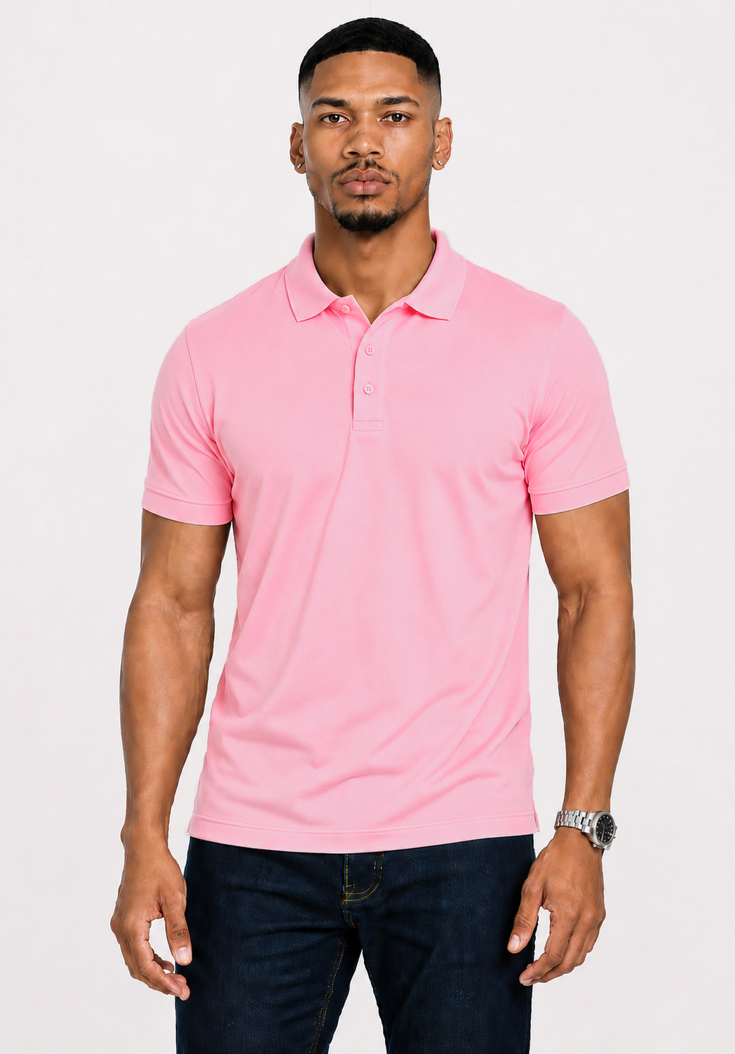 Men's 3-Button Pique Polo Shirt