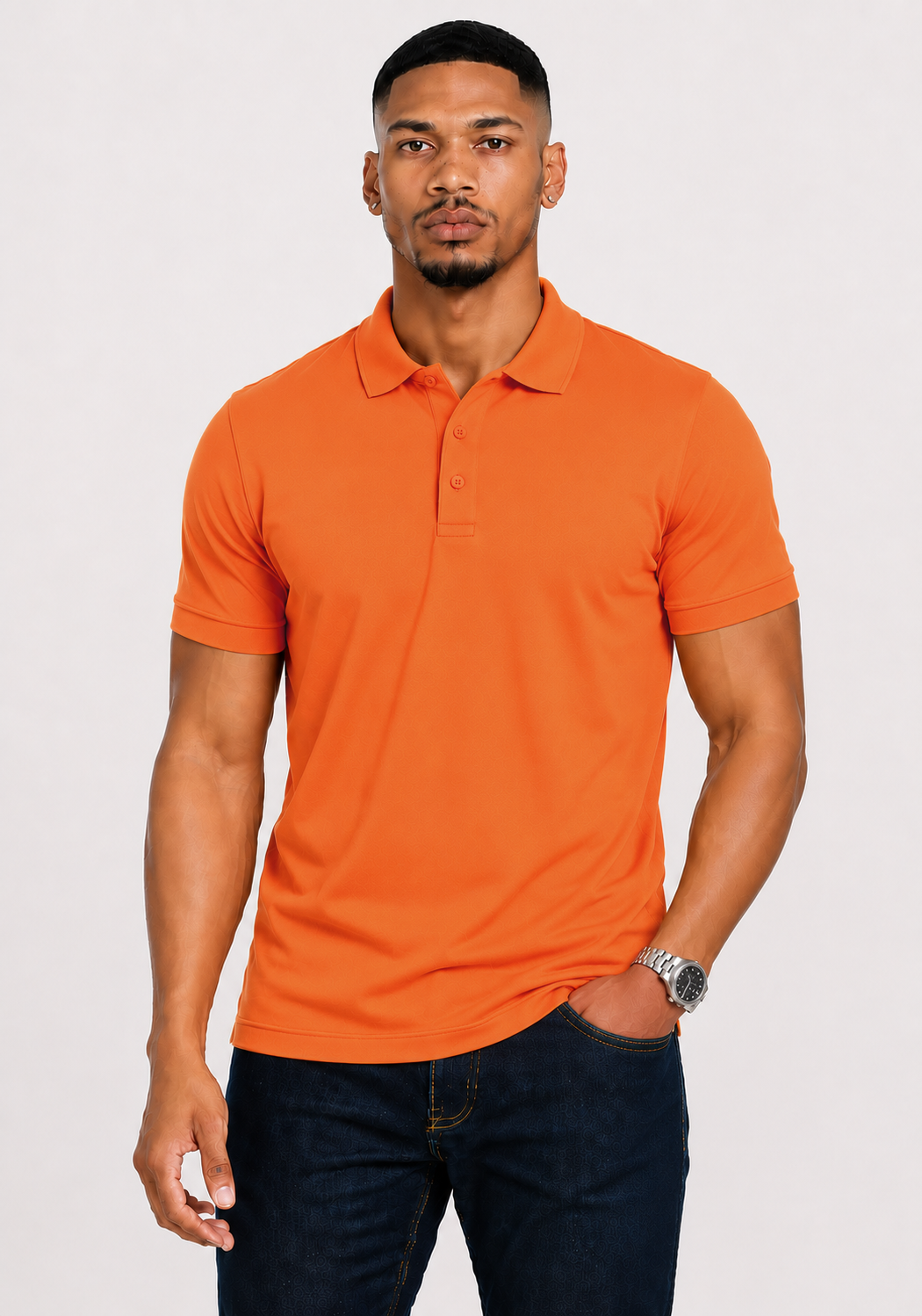 Men's 3-Button Pique Polo Shirt
