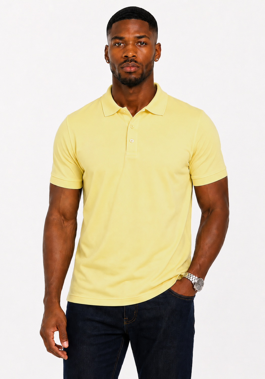 Men's 3-Button Pique Polo Shirt