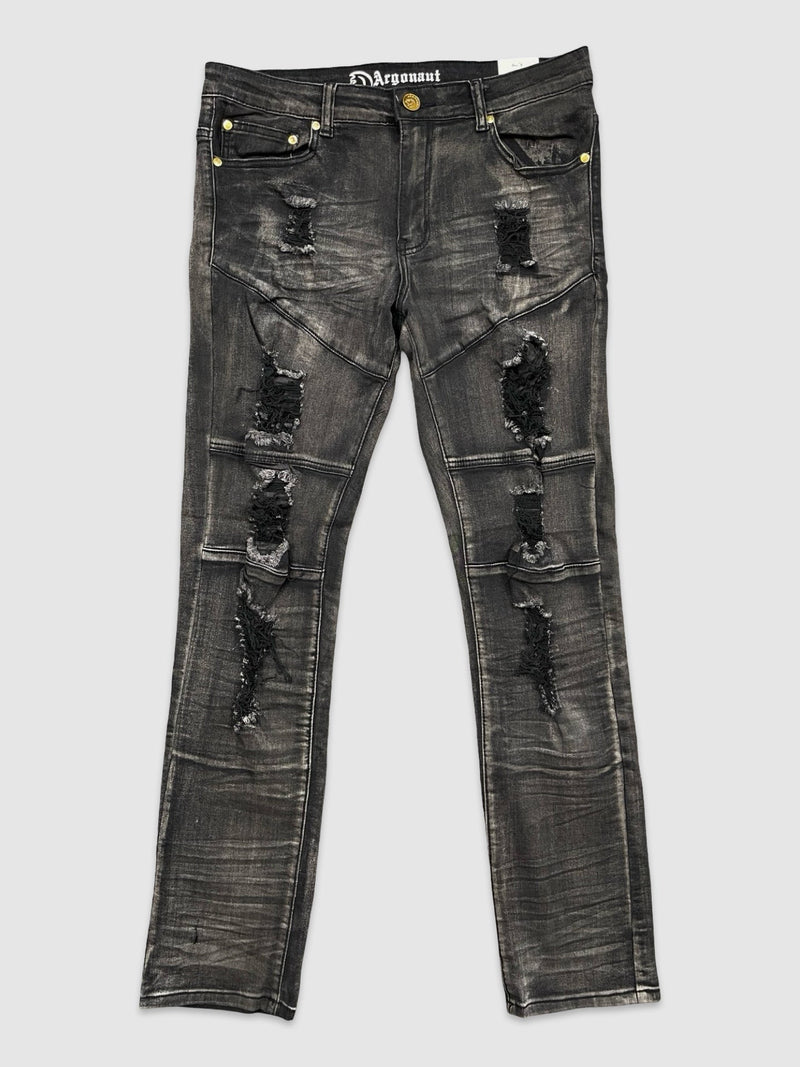 Men's Ripped Moto Denim Jeans — alternate view