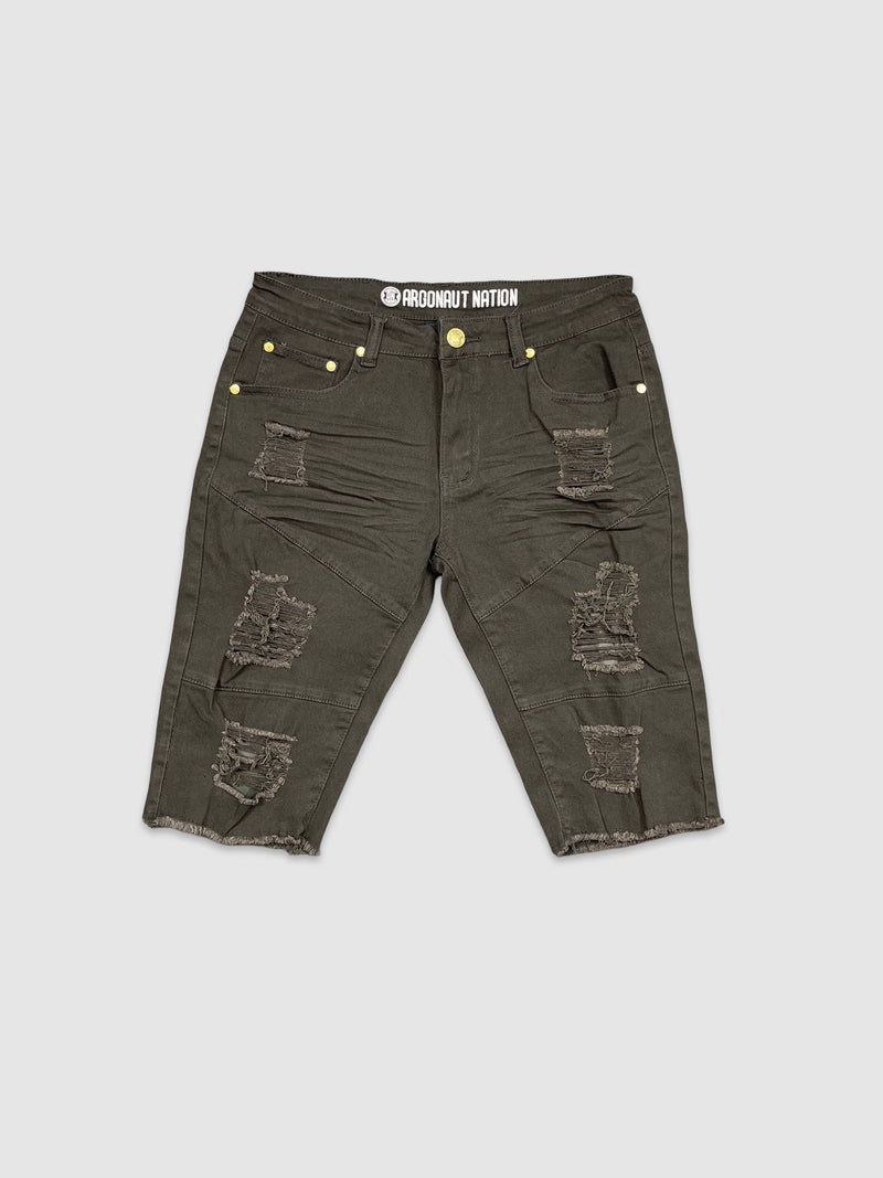 Men's Ripped Stretch Shorts — alternate view