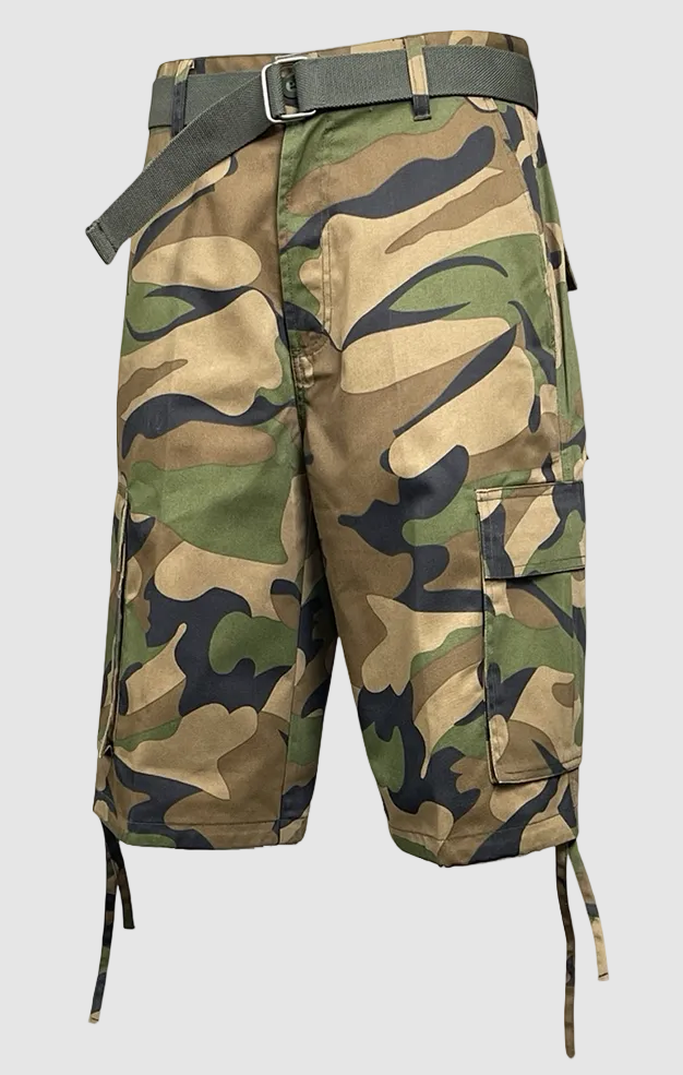 B&T Camo Cargo Shorts w/ Belt