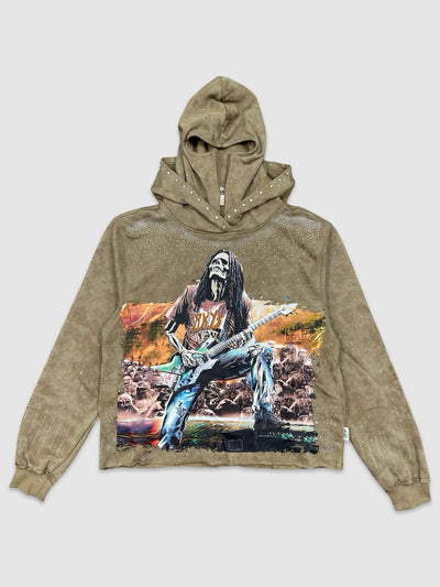 Fear No Art Cropped Hoodie detail view