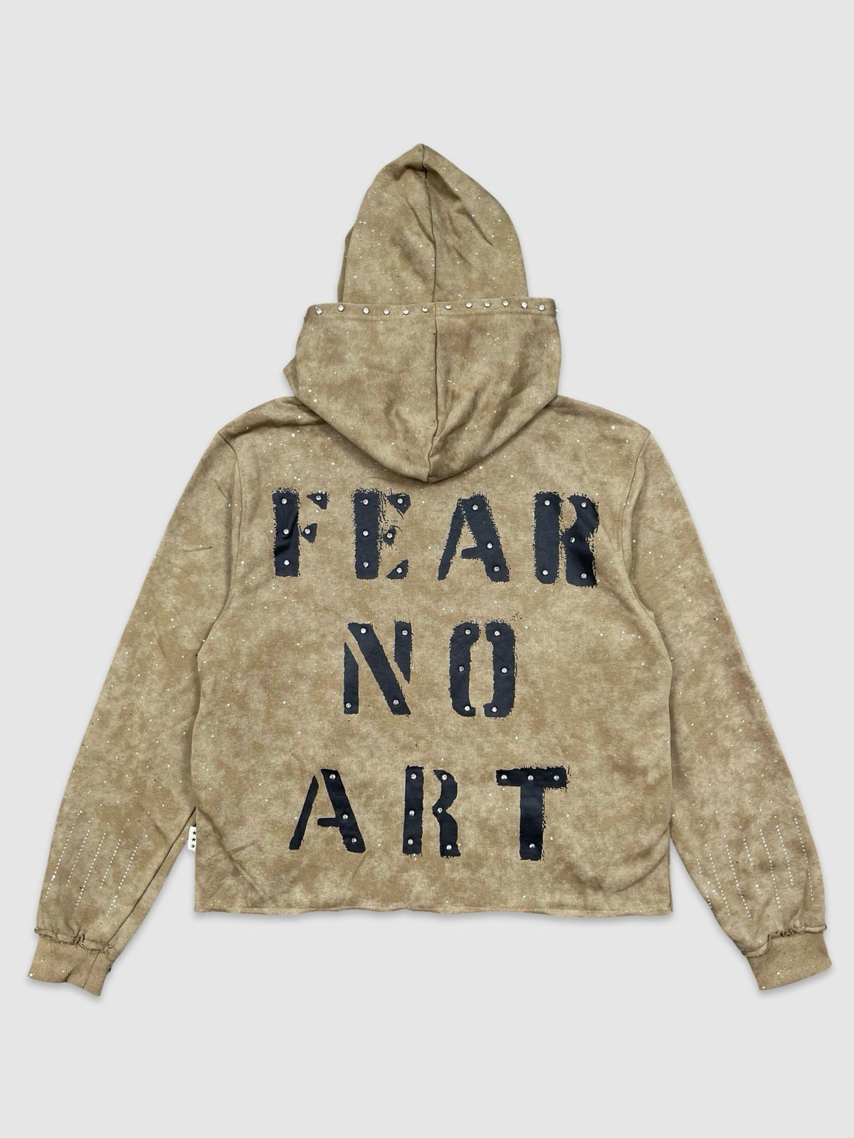 Fear No Art Cropped Hoodie - Black detail