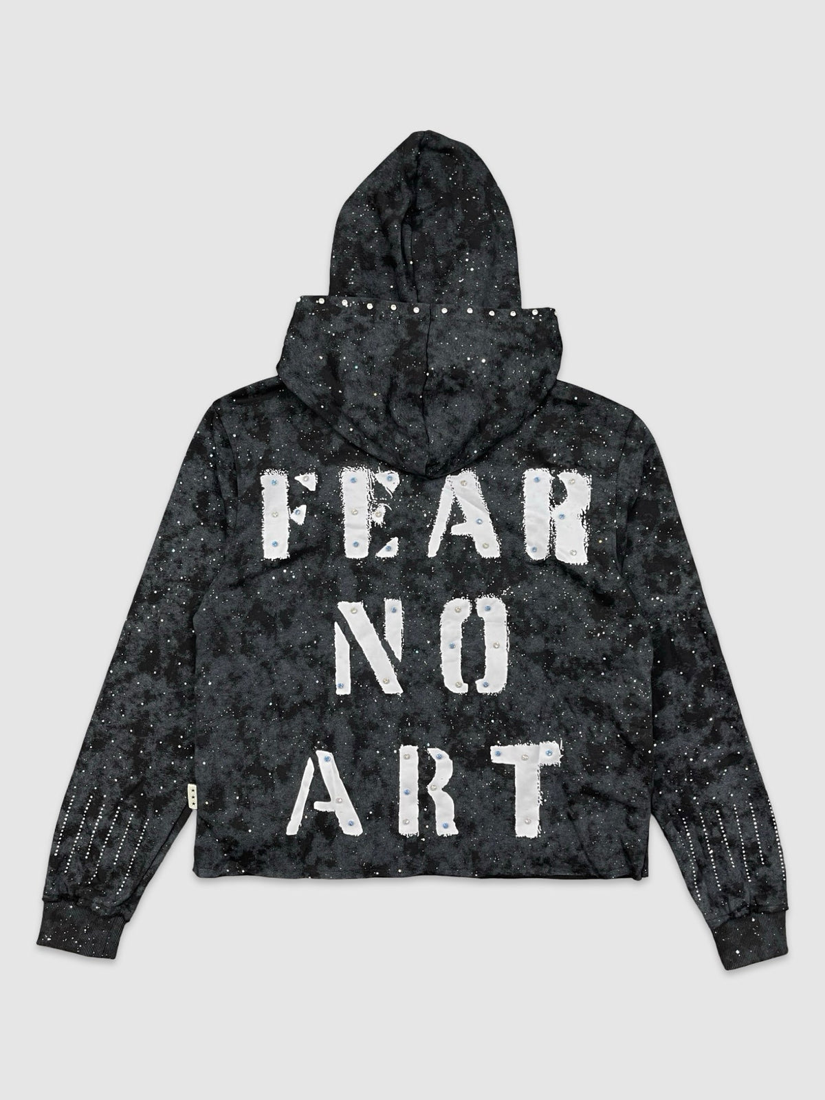 Fear No Art Cropped Hoodie - Black detail