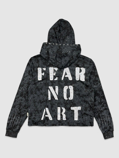 Fear No Art Cropped Hoodie detail view